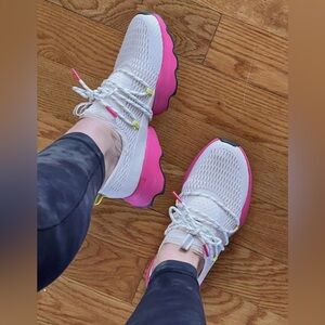 Sorel Cream and Pink Sneakers with Chunky Sole